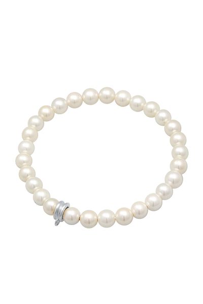 Nenalina Bracelet Ladies Pearl Charm Carrier Classic In 925 Sterling Silver