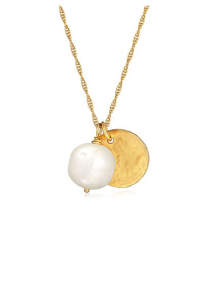 ELLI Necklace Premium Necklace Ladies Platelet With Freshwater Cultured Pearl In 925 Sterlin
