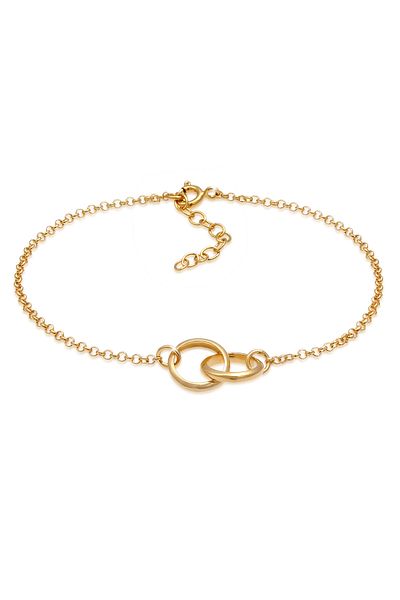 ELLI Bracelet Woman Pea Chain Rings Connected In 925 Sterling Silver