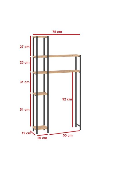EGEMEV Wc Arkası çok amaçlı Banyo Düzenleyici Klozet Rafı Klozet Üstü Raf Ve fırçalık Havluluk