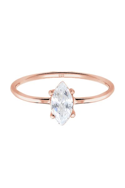 ELLI Zirkonium Minimal 925 Sterling Silber Ring Marquise