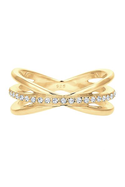 ELLI Ring Ring Wrap Crystals 925 Sterling Silver