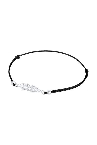 ELLI Brățară de damă cu simbol de pană și nailon din argint 925