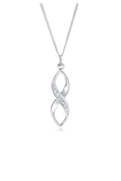 ELLI Cristal Infinit Verziert Argint 925 în Halskette