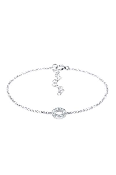 ELLI Argint 925 - Brățară Geo Crystals cu design fără sudură