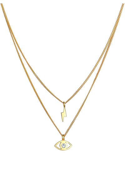 ELLI Necklace Ladies Layer Evil Eye Flash Pendant Trend With Crystals In 925 Sterling Silver