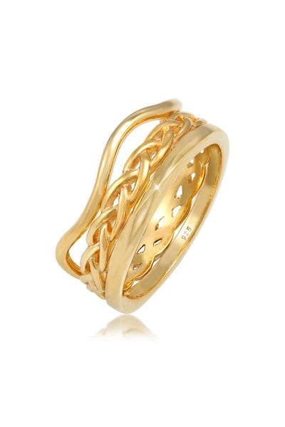 ELLI Ring Women Shafts Braided Twisted In 925 Sterling Silver