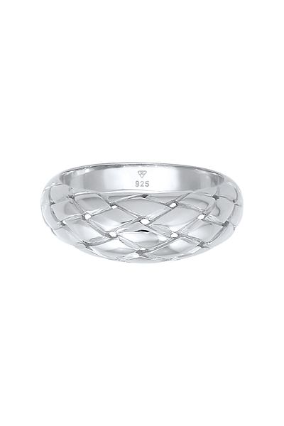 ELLI Inel de damă cu romb rafinat, gros, trendy, blogger, din argint 925