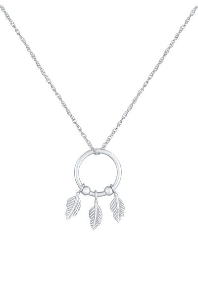 ELLI Náhrdelník dámský přívěsek z peříčka Boho Hippie Summer Trend v 925 Sterling Silver