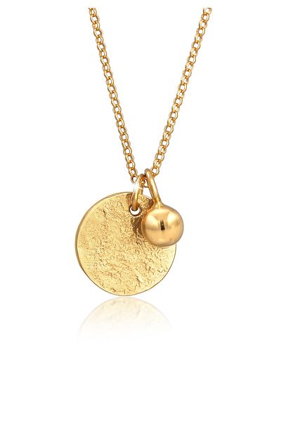 ELLI Necklace Woman Coin Pendant Look Geo In 925 Sterling Silver