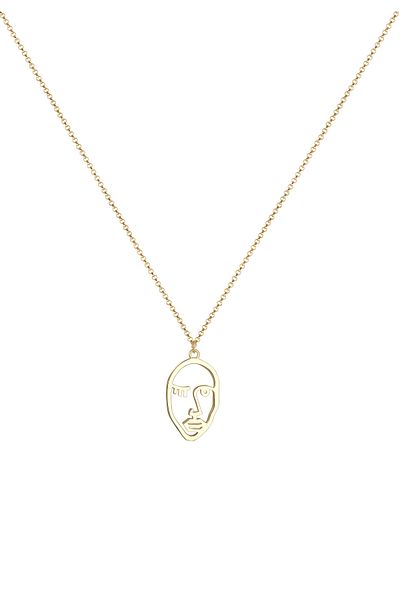 ELLI Necklace Twinkle Face Pendant In 925 Sterling Silver