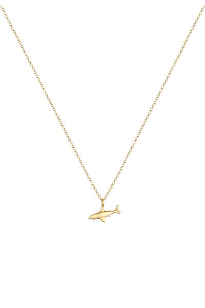 ELLI Necklace Ladies Shark Pendant Pea Necklace Animal Symbol Ocean Summer Trend In 925 Sterling Silver