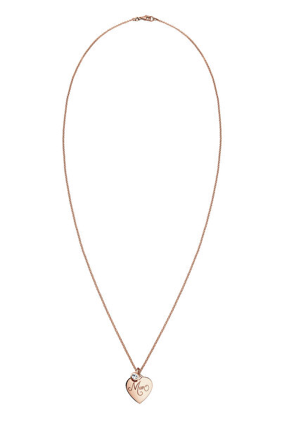 ELLI Dámský náhrdelník s nápisem maminka srdce s krystalem ze sterlingového stříbra 925