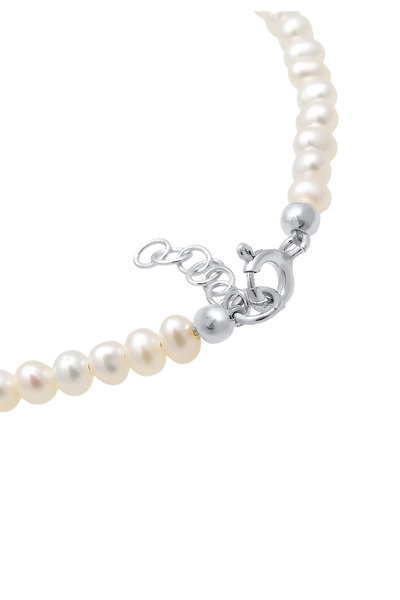 ELLI Náramek srdce ze sladkovodních kultivovaných perel 925 Sterling Silver