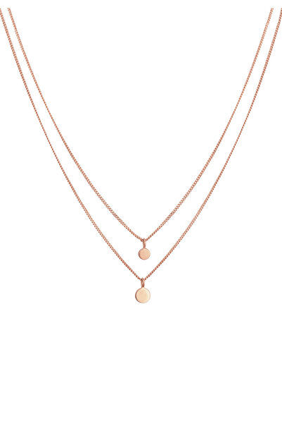 ELLI Dámský náhrdelník s vrstvou destiček a krystalem ze sterlingového stříbra 925