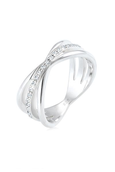 ELLI Inel Inel Wrap Cristale Argint 925