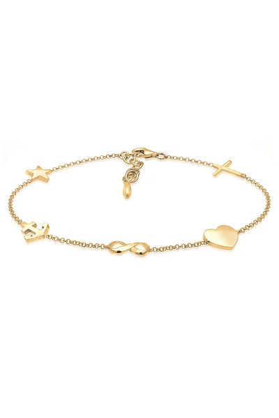 ELLI Bracelet Ladies Cross Heart Infinity Anchor Star In 925 Sterling Silver
