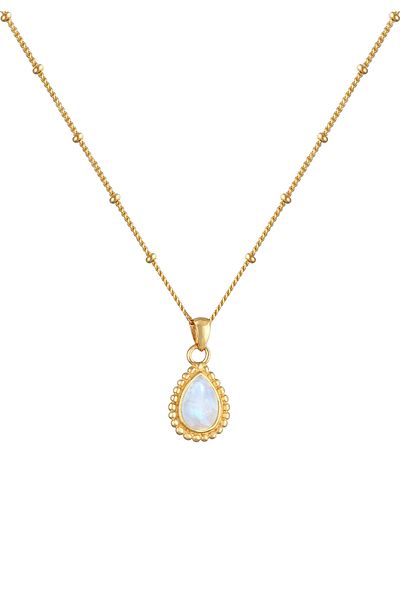 ELLI Necklace Ladies Drop Pendant With Moonstone In 925 Sterling Silver