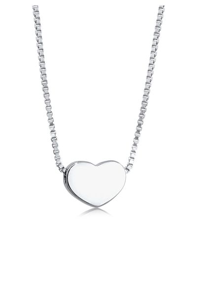 ELLI Halskette Herz Symbol Basic Minimal aus 925 Sterling Silber