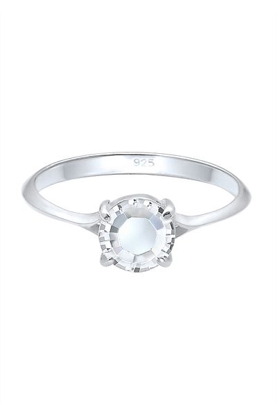 ELLI Inel Femei Elegant Logodnă Cu Cristale În Argint Sterling 925