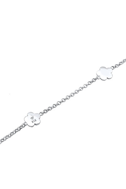 ELLI Dětský květinový filigránový náramek s růžovými krystaly ze sterlingového stříbra 925