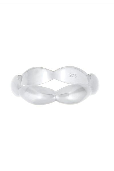 ELLI Inel Femei Band Inel Geo Basic Minimal In Argint Sterling 925 Placat cu Aur