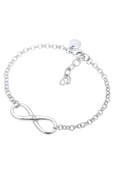 ELLI Náramek Nekonečno Láska Zirkon 925 Sterling Silver