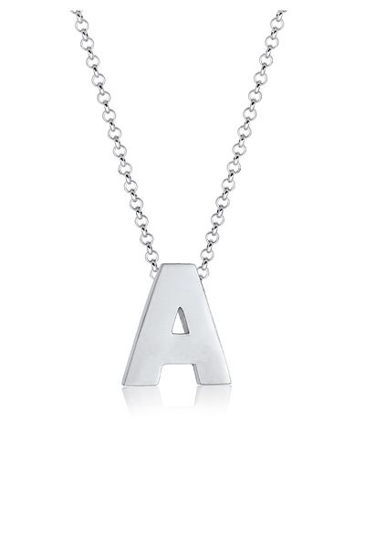 ELLI Colier Pandantive Minimal Letter A 925 Sterling Silver