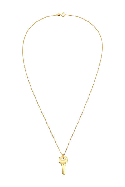 KUZZOI Pánský benátský řetízek s přívěskem na klíče, trendy, ze stříbra 925