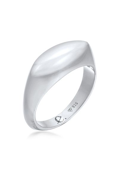 ELLI Inel Premium Inel Damă Signet Marquise Design Basic În argint 925 placat cu rodiu