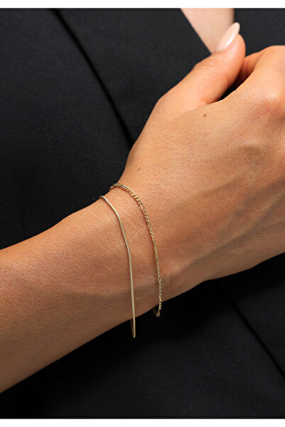 ELLI Dámský kulatý filigránový náramek Figaro ze sterlingového stříbra 925