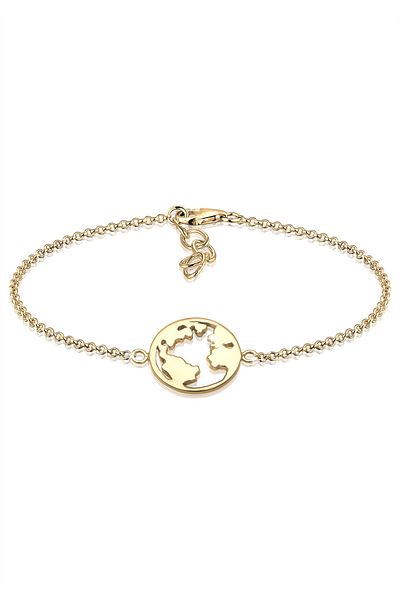 ELLI Bracelet Women Globe Pendant Playful In 925 Sterling Silver