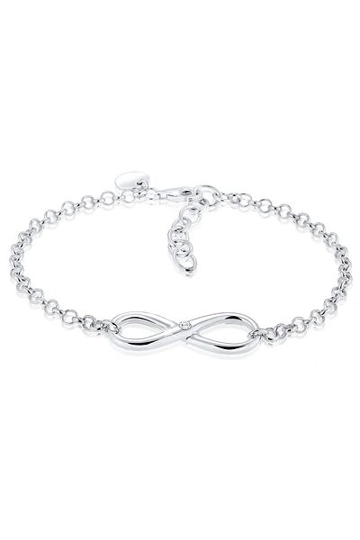 ELLI Náramek Nekonečno Láska Zirkon 925 Sterling Silver