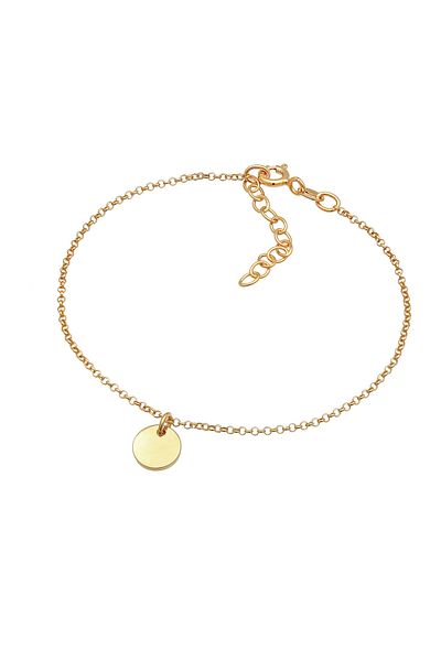 ELLI Bracelet Plate Round Coin Basic Trend Geo 925 Silver