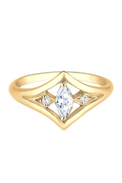 ELLI Ring Women Engagement Vintage Elegant With Zirconia Crystals In 925 Sterling Silver