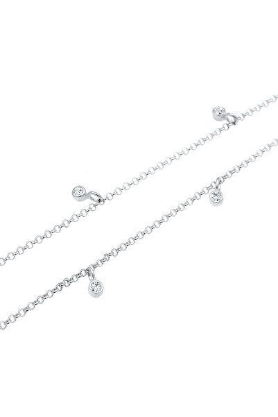 ELLI Dámský náhrdelník solitaire s krystaly ze sterlingového stříbra 925