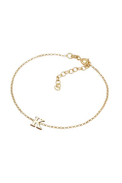 ELLI Bracelet Ladies Pendant Letter K Basic In 925 Sterling Silver