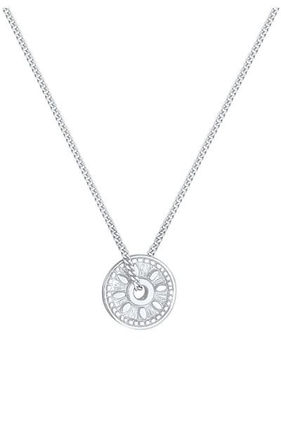 ELLI Colier Doamnă Monede Pandantiv Sun Antique Vintage Trend În Argint Sterling 925