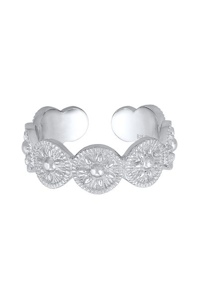 ELLI Prsten Ladies Band Sun Design Open In 925 Sterling Silver