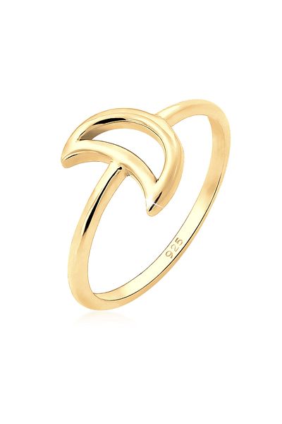 ELLI Ring Cut-out Crescent Astro Basic 925 Sterling Silver