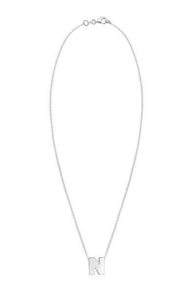 ELLI Dámský náhrdelník s písmenem N a iniciálami v minimalistickém provedení ze sterlingového stříbra 925