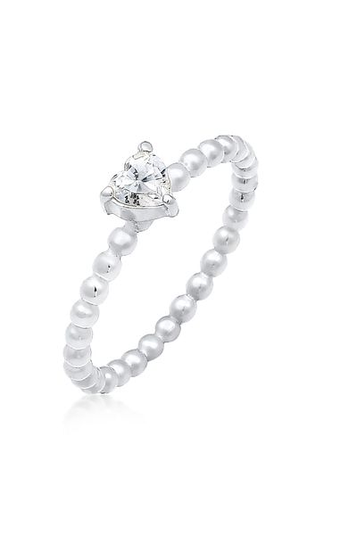 ELLI Inel de logodnă Inimă Zirconiu Cristal Argint Sterling 925