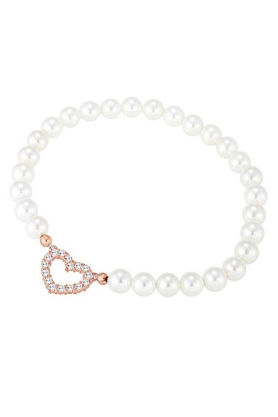 ELLI Armband Herz Zirkonia Muschel Perle 925 Sterling Silber