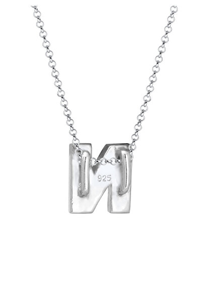 ELLI Dámský náhrdelník s písmenem N a iniciálami v minimalistickém provedení ze sterlingového stříbra 925