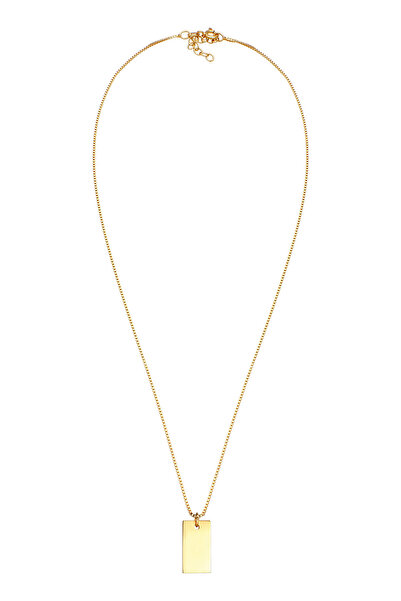 ELLI Náhrdelník s obdélníkovým přívěskem v geometrickém vzhledu, základní minimalistický vzhled, ze sterlingového stříbra 925