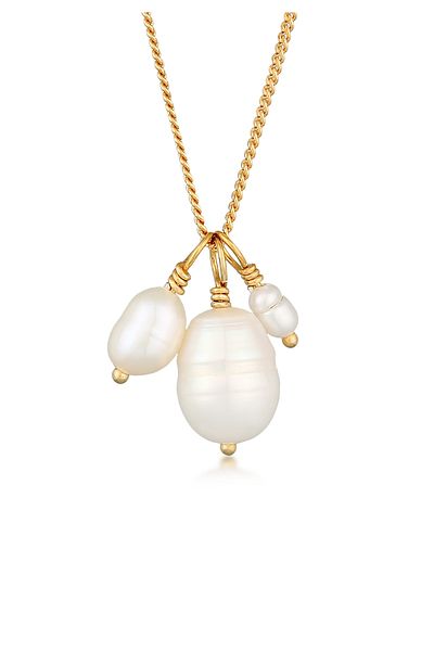 ELLI Necklace Premium Necklace Ladies Baroque With Freshwater Cultured Pearls In 925 Sterling Silver