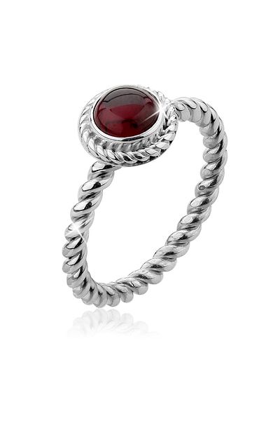 Nenalina Ring Granat Geburtsstein Januar 925 Sterling Silber
