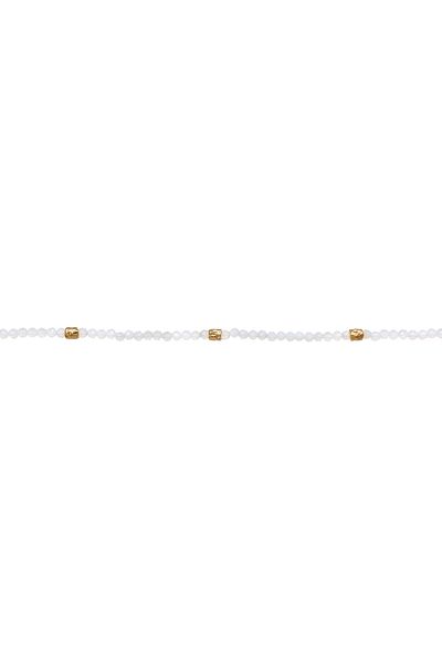 ELLI Kette Elli PREMIUM Halskette Damen Mondstein weiße Perlen 925 Sterling Silber Party/Silber