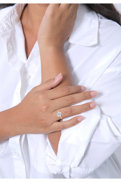 ELLI Dámský zásnubní prsten s krystalem ze sterlingového stříbra 925