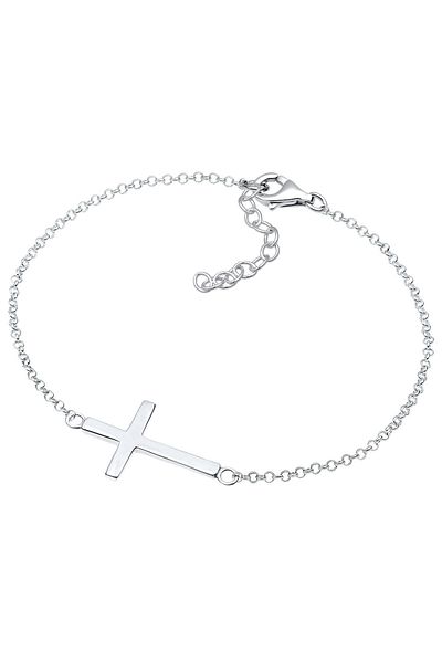 ELLI Armband Damen Kreuz Faith aus 925 Sterling Silber rosévergoldet